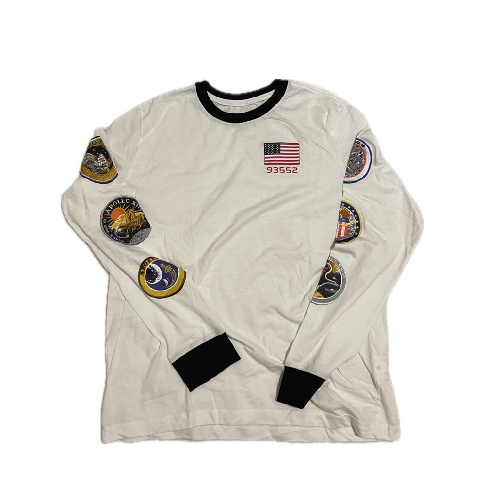 NIKE PG3 NASA 93552 APOLLO MISSION LOGOS LONG SLEEVE TEE- Men's L 🪐